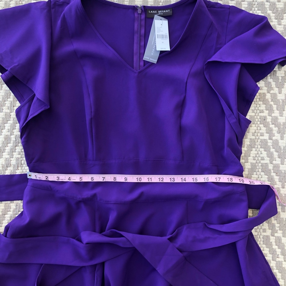 Lane Bryant Lena v-neck high low midi dress size 18 - Picture 4 of 13